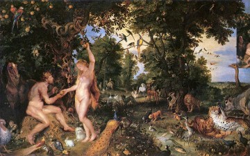 Pedro Pablo Rubens Painting - Adán y Eva el gran Peter Paul Rubens